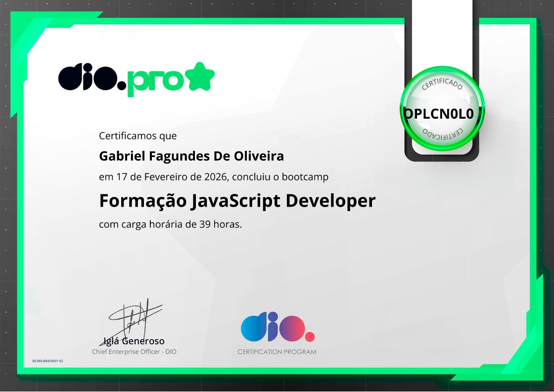 Formação JavaScript Developer